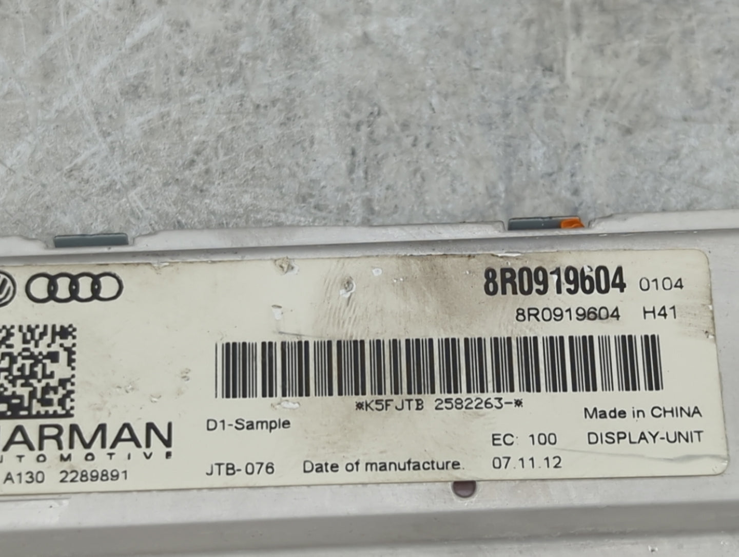 2014 Audi A5 Information Display Screen - Oemusedautoparts1.com