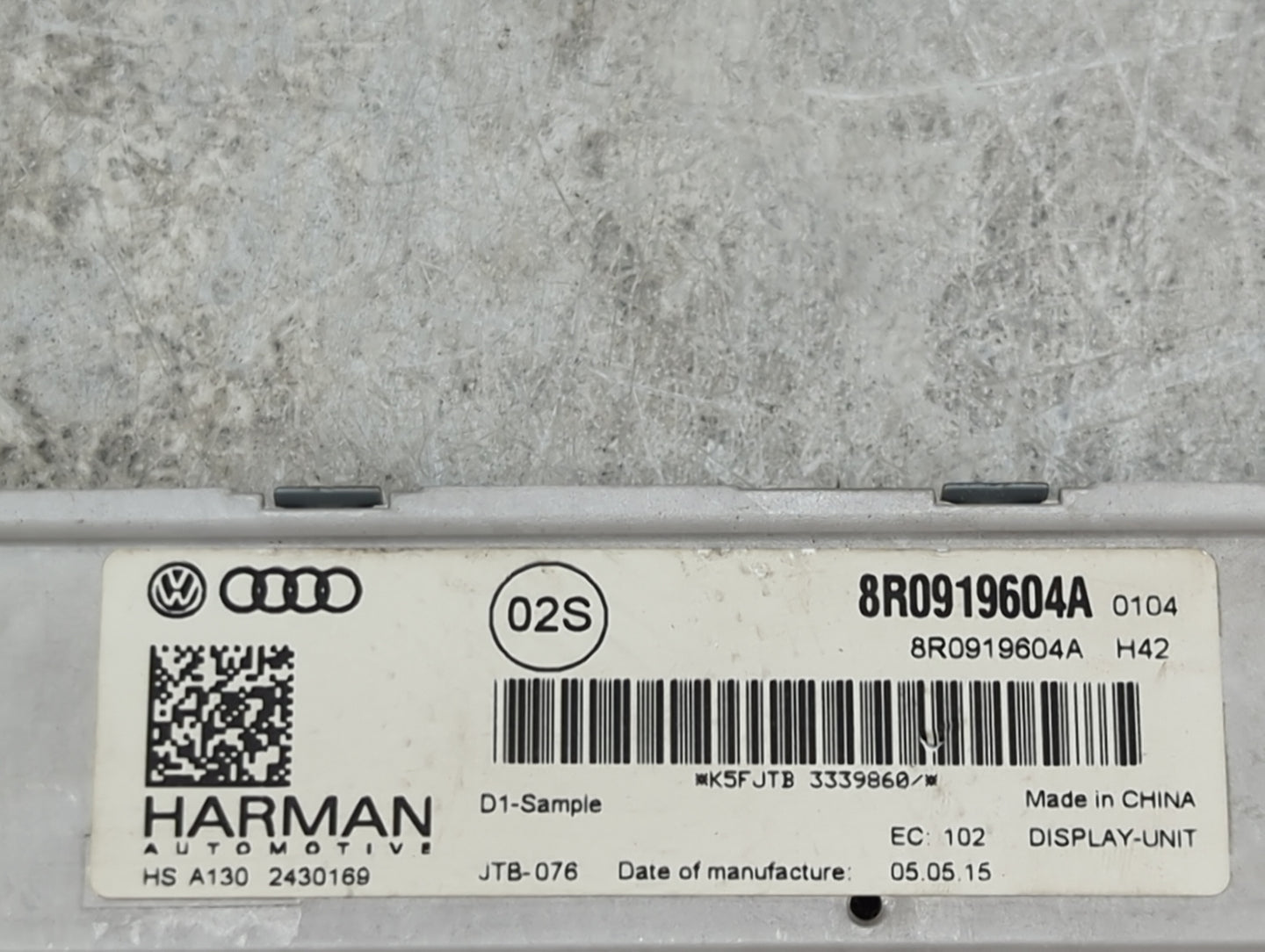 2014 Audi A5 Information Display Screen 1451636 - Oemusedautoparts1.com