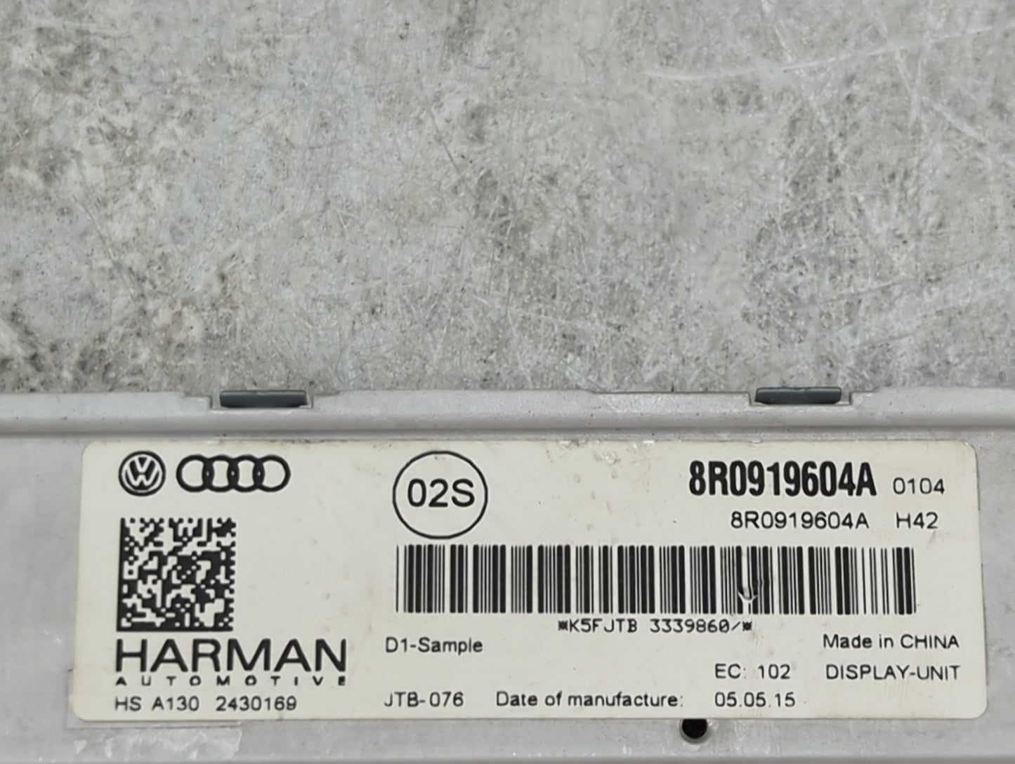 2014 Audi A5 Information Display Screen 1451636 - Oemusedautoparts1.com