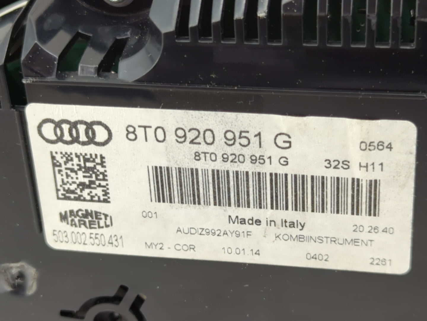 2014-2017 Audi A5 Instrument Cluster Speedometer Gauges P/N:8T0920951G 503002550431 Miles:62K Fits Fits 2014 2015 2016 2017 