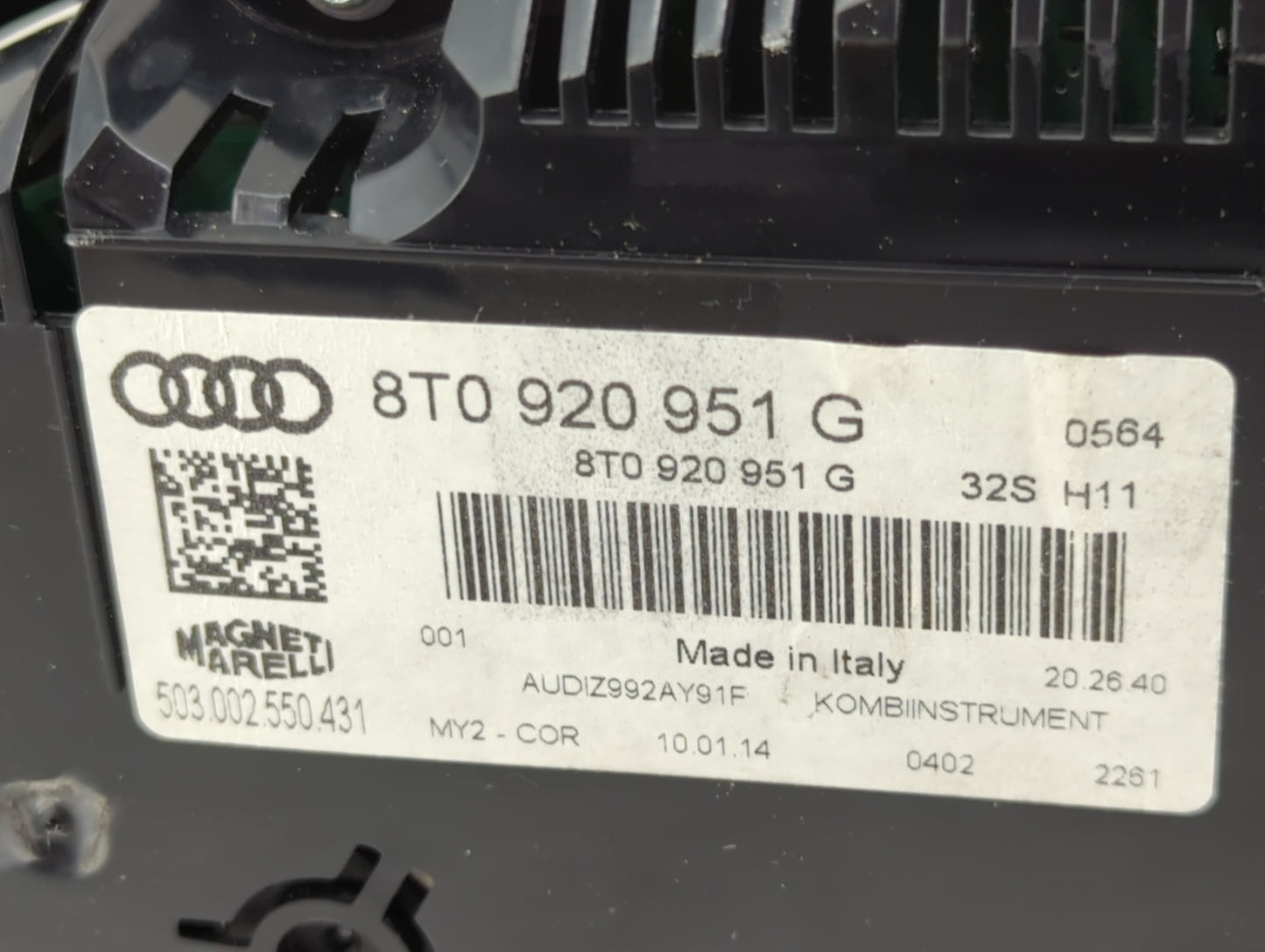 2014-2017 Audi A5 Instrument Cluster Speedometer Gauges P/N:8T0920951G 503002550431 Miles:62K Fits Fits 2014 2015 2016 2017 