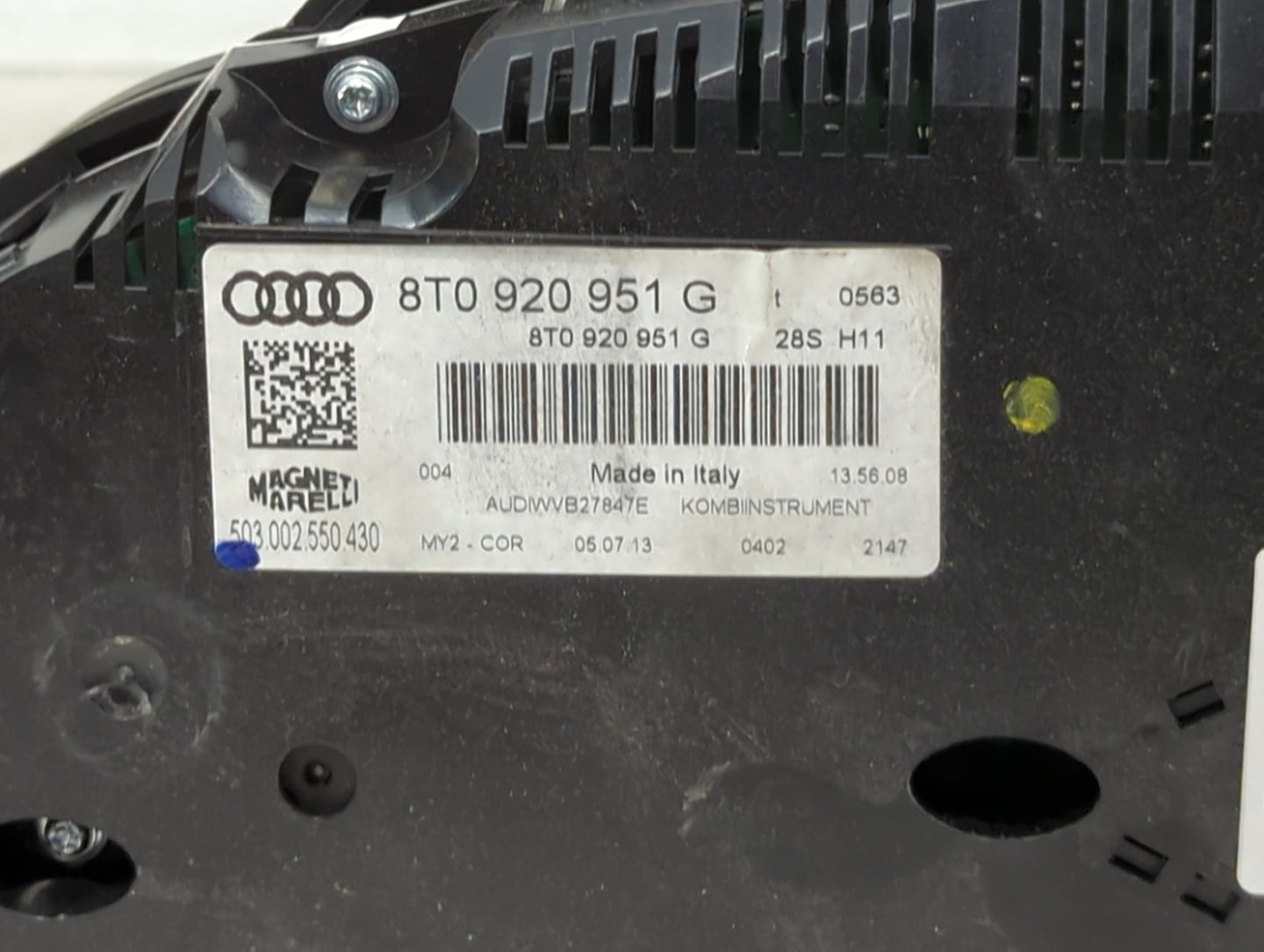2014-2017 Audi A5 Instrument Cluster Speedometer Gauges P/N:8T0920951G Miles:91K Fits Fits 2014 2015 2016 2017 OEM Used Auto