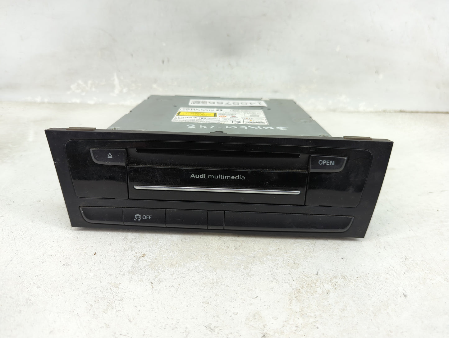 2010-2017 Audi A5 Radio AM FM Cd Player Receiver Replacement P/N:8R1035186Q CQ-JA12E6AE Fits OEM Used Auto Parts - Oemusedau