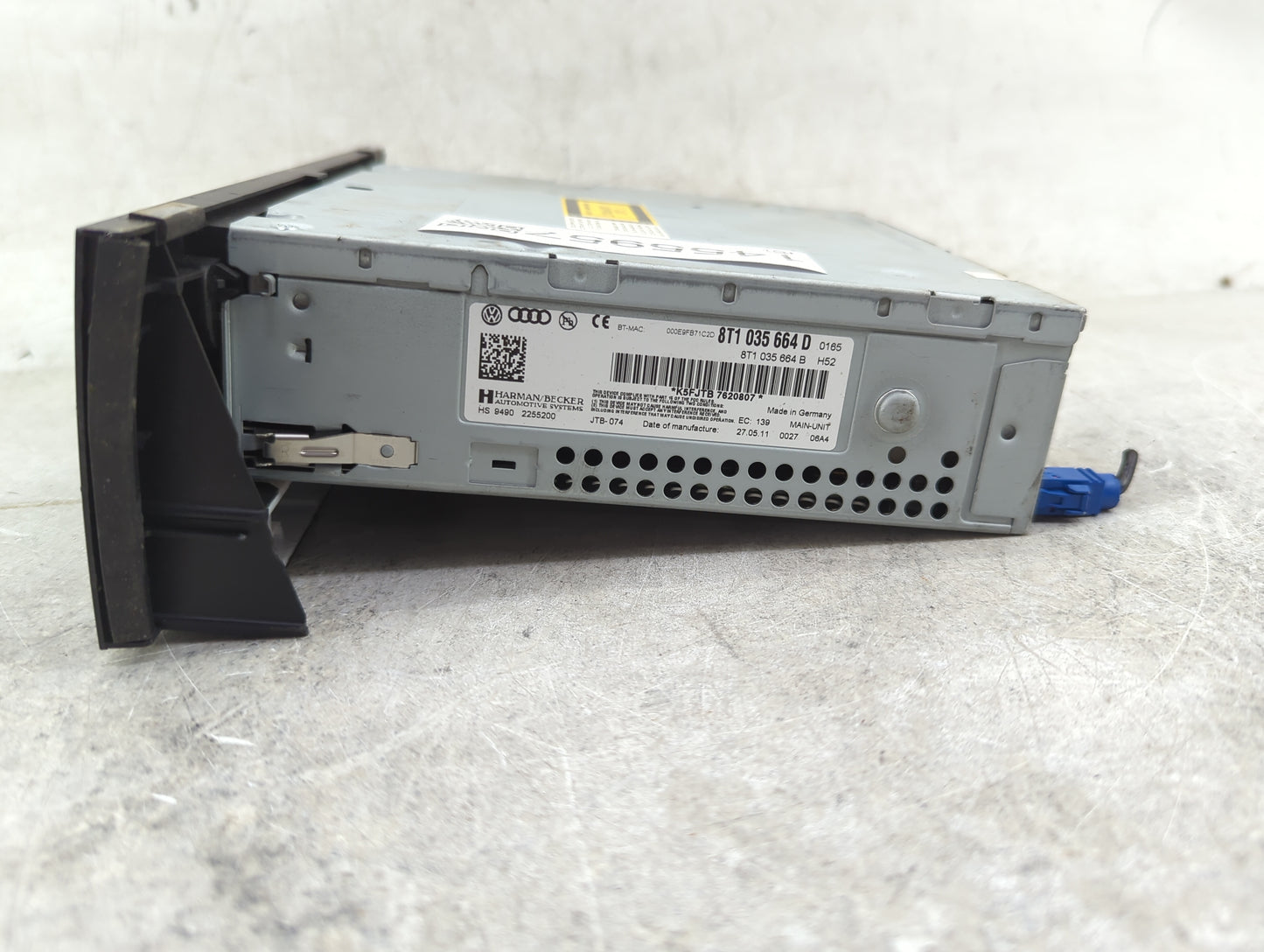 2010-2017 Audi A5 Radio AM FM Cd Player Receiver Replacement P/N:8R1035186Q CQ-JA12E6AE Fits OEM Used Auto Parts - Oemusedau