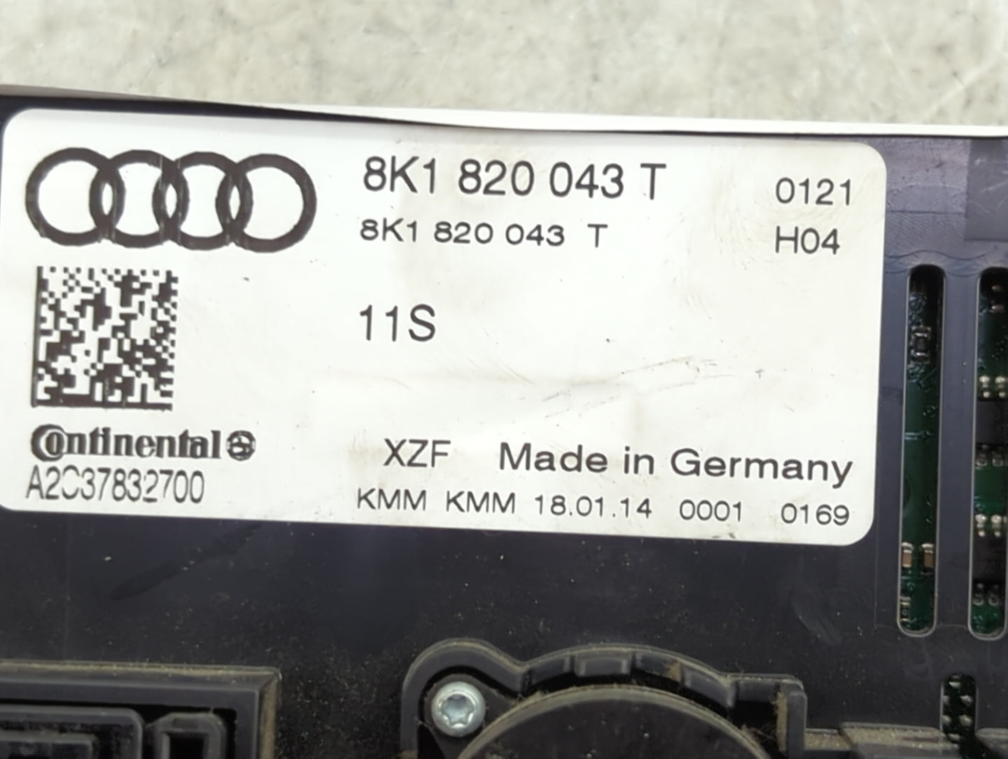 2014-2017 Audi A5 Climate Control Module Temperature AC/Heater Replacement P/N:8K1 820 043 T Fits Fits 2013 2014 2015 2016 2