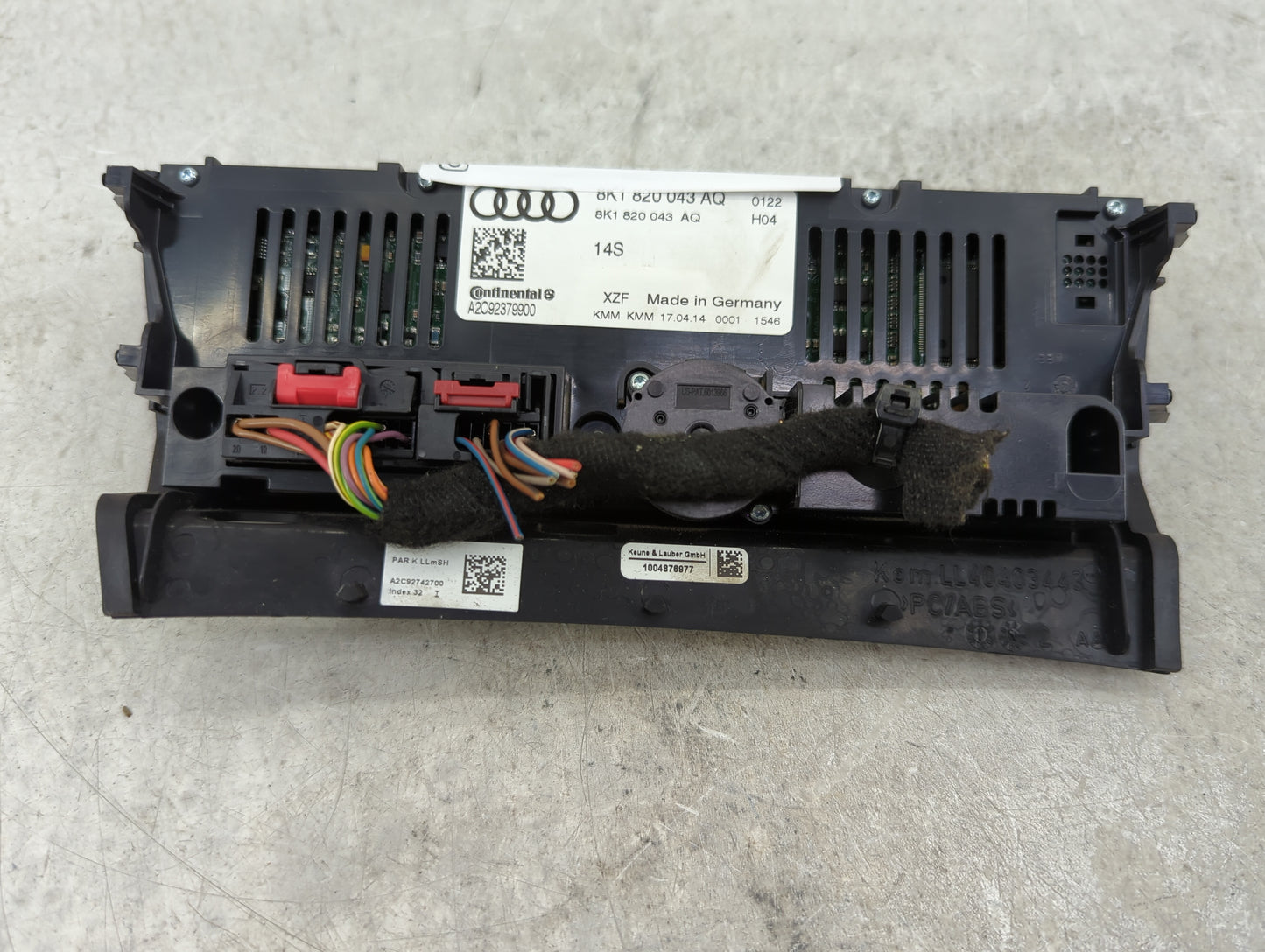 2014-2017 Audi A5 Climate Control Module Temperature AC/Heater Replacement P/N:8K1 820 043 AQ Fits Fits 2013 2014 2015 2016 