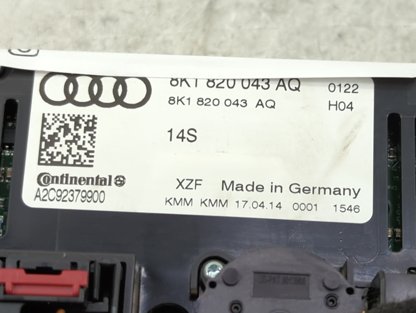 2014-2017 Audi A5 Climate Control Module Temperature AC/Heater Replacement P/N:8K1 820 043 AQ Fits Fits 2013 2014 2015 2016 
