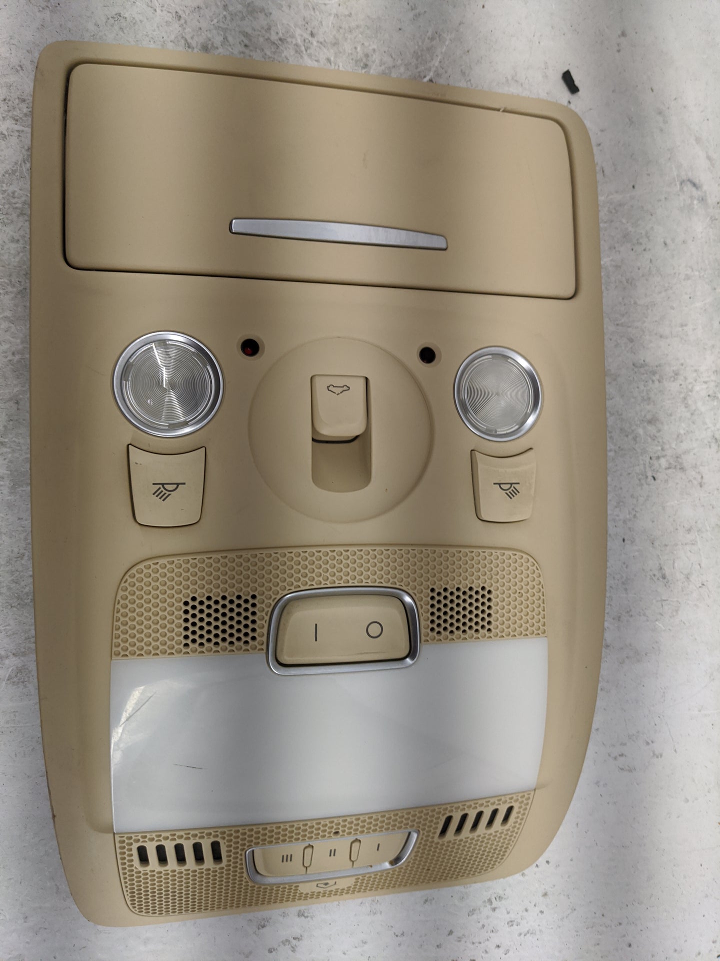 2008-2016 Audi A5 Overhead Roof Console Tan - Oemusedautoparts1.com