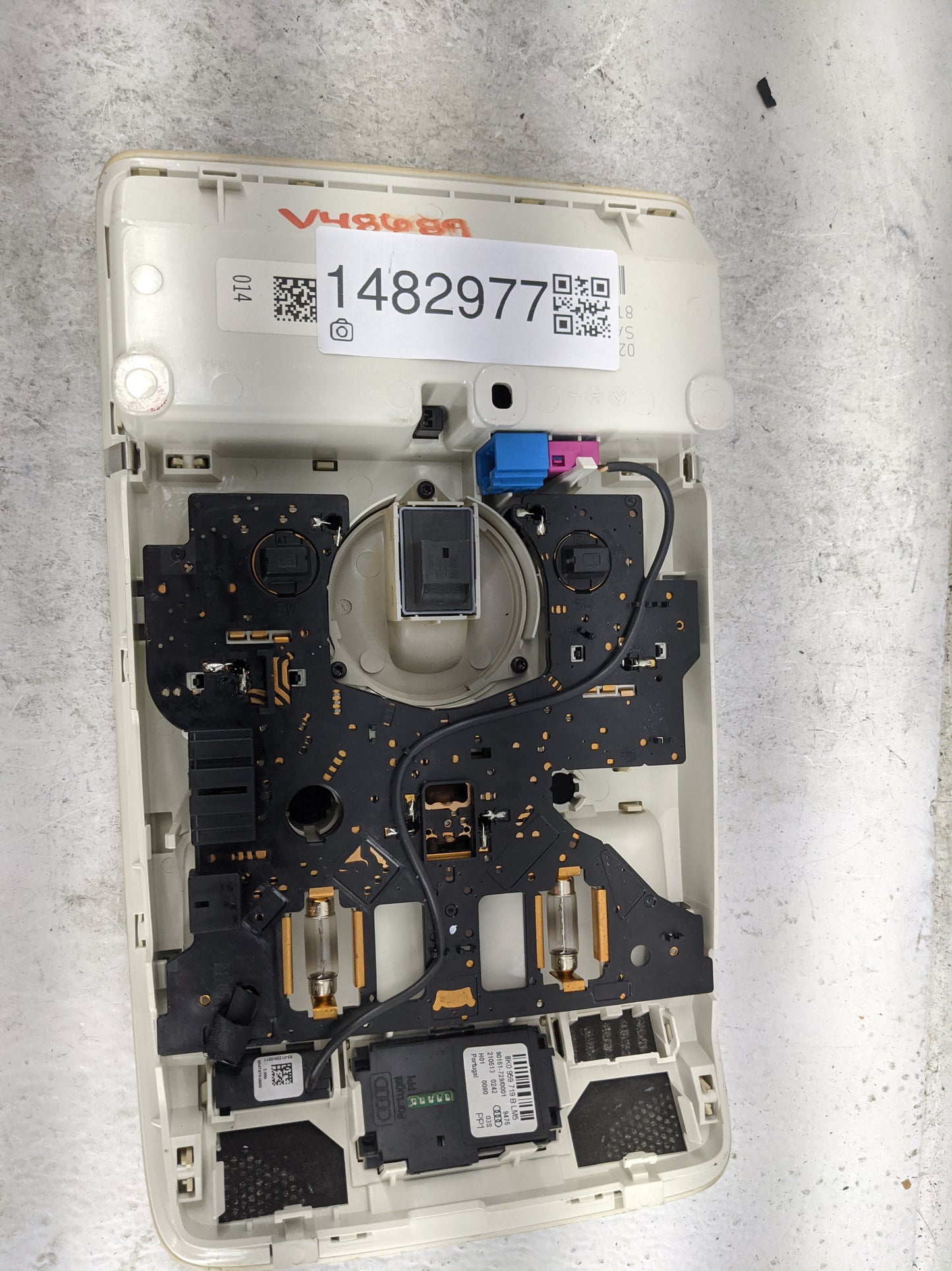 2008-2016 Audi A5 Overhead Roof Console Tan - Oemusedautoparts1.com