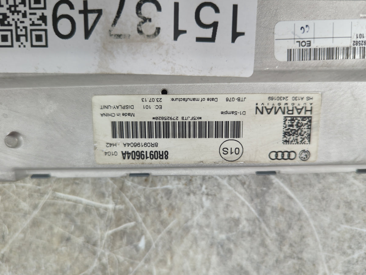 2013-2016 Audi A5 Information Radio Display Screen 1513749 - Oemusedautoparts1.com