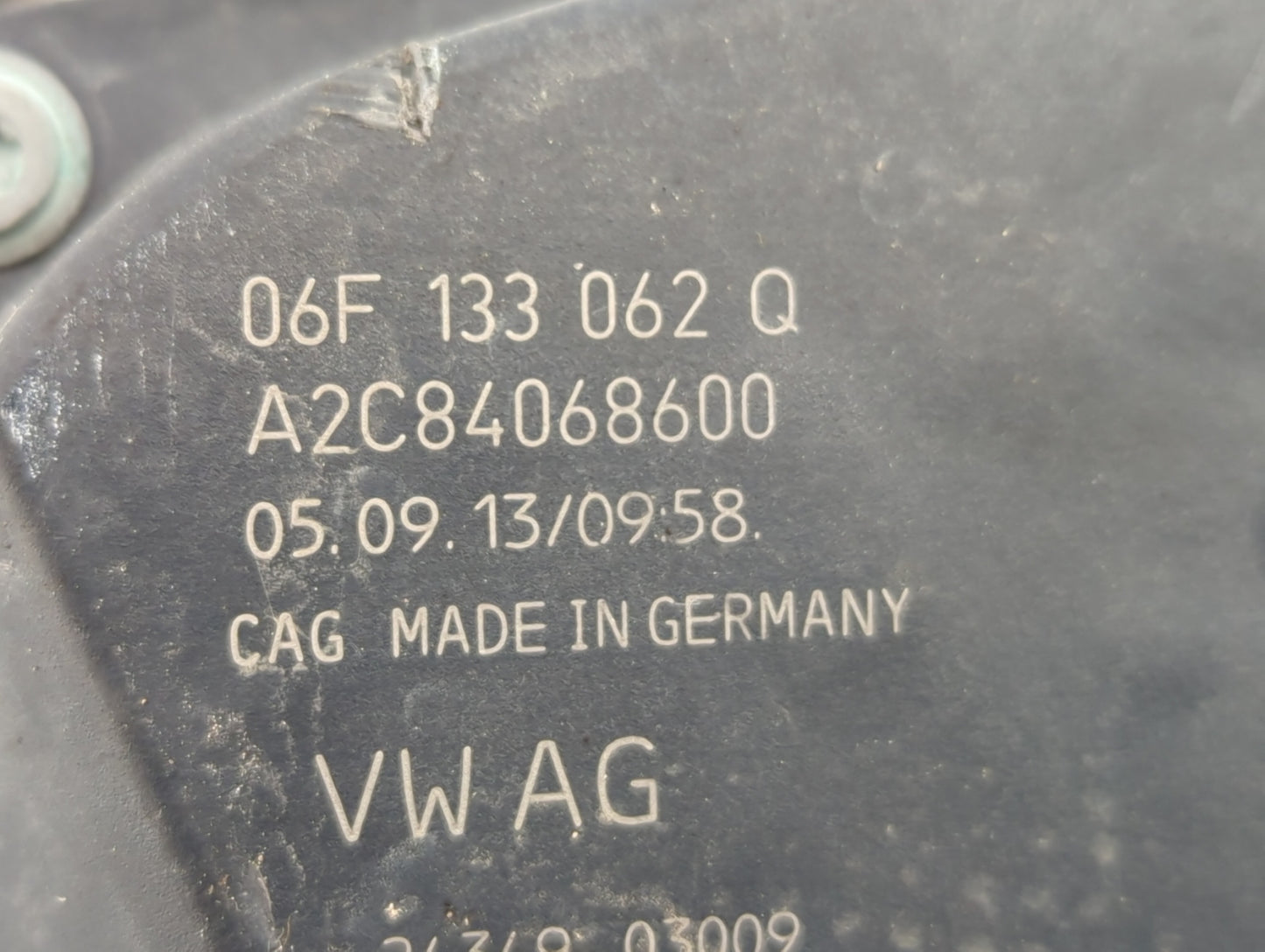 2010-2017 Audi A5 Throttle Body P/N:A2C84068600 06F 133 062 Q Fits OEM Used Auto Parts - Oemusedautoparts1.com