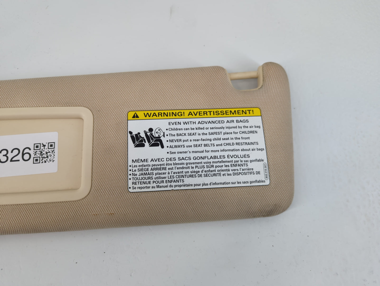2012-2015 Audi A6 Sun Visor Shade Replacement Passenger Right Mirror Fits Fits 2012 2013 2014 2015 2016 2017 OEM Used Auto P