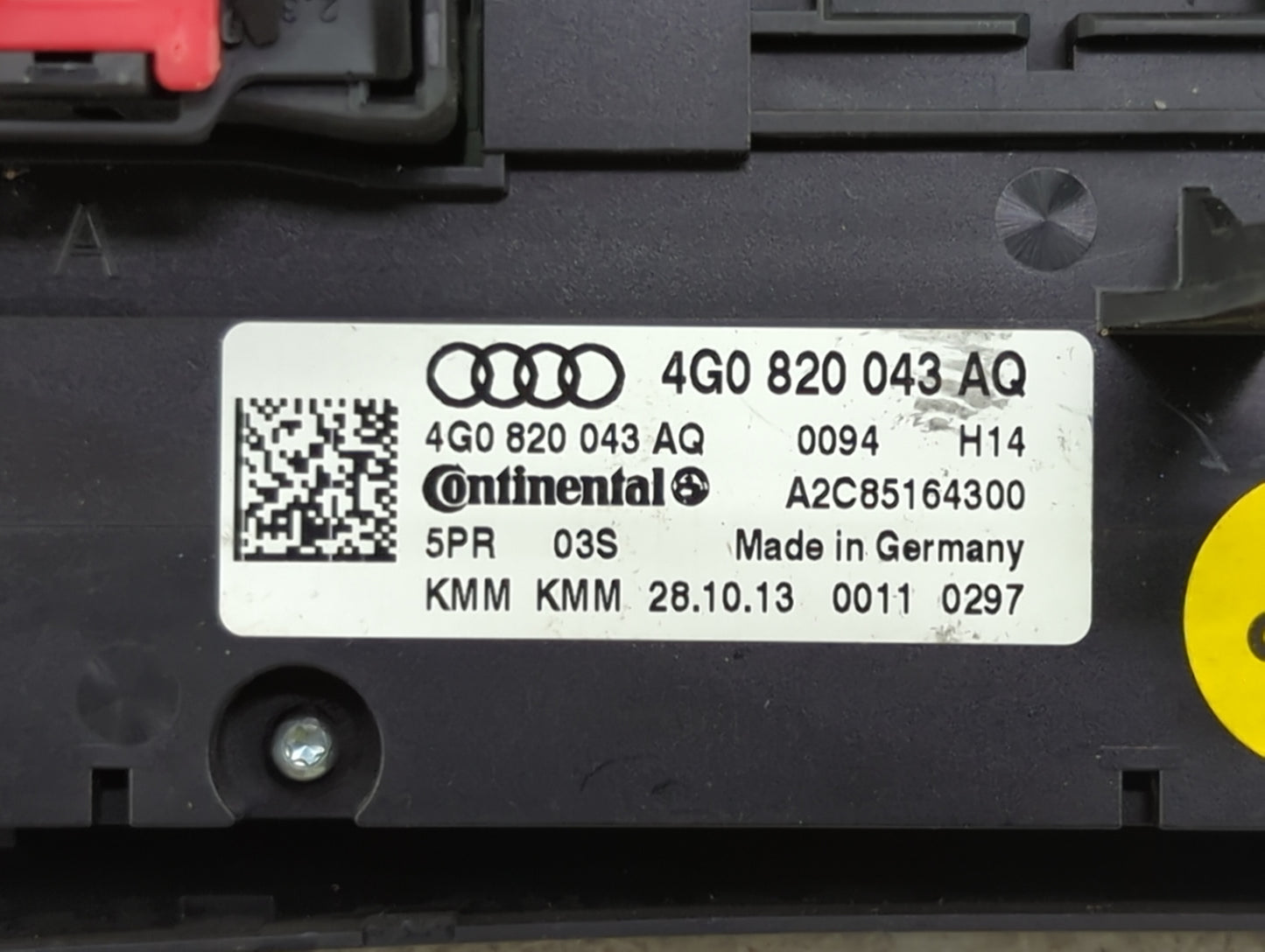 2012-2017 Audi A6 Climate Control Module Temperature AC/Heater Replacement P/N:4G0820043AQ A2C85164300 Fits OEM Used Auto Pa