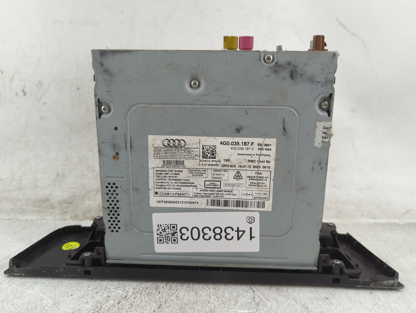 2012-2015 Audi A6 Radio AM FM Cd Player Receiver Replacement P/N:4G0035187F 4G0035187D, 28382023 Fits Fits 2012 2013 2014 20