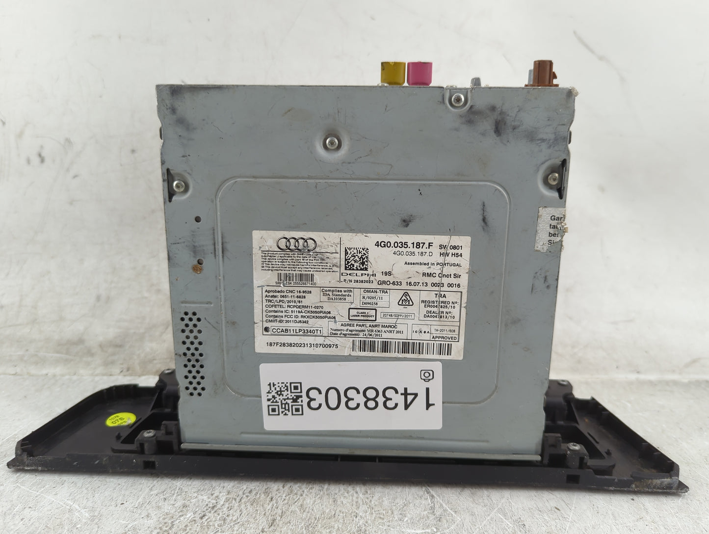 2012-2015 Audi A6 Radio AM FM Cd Player Receiver Replacement P/N:4G0035187F 4G0035187D, 28382023 Fits Fits 2012 2013 2014 20