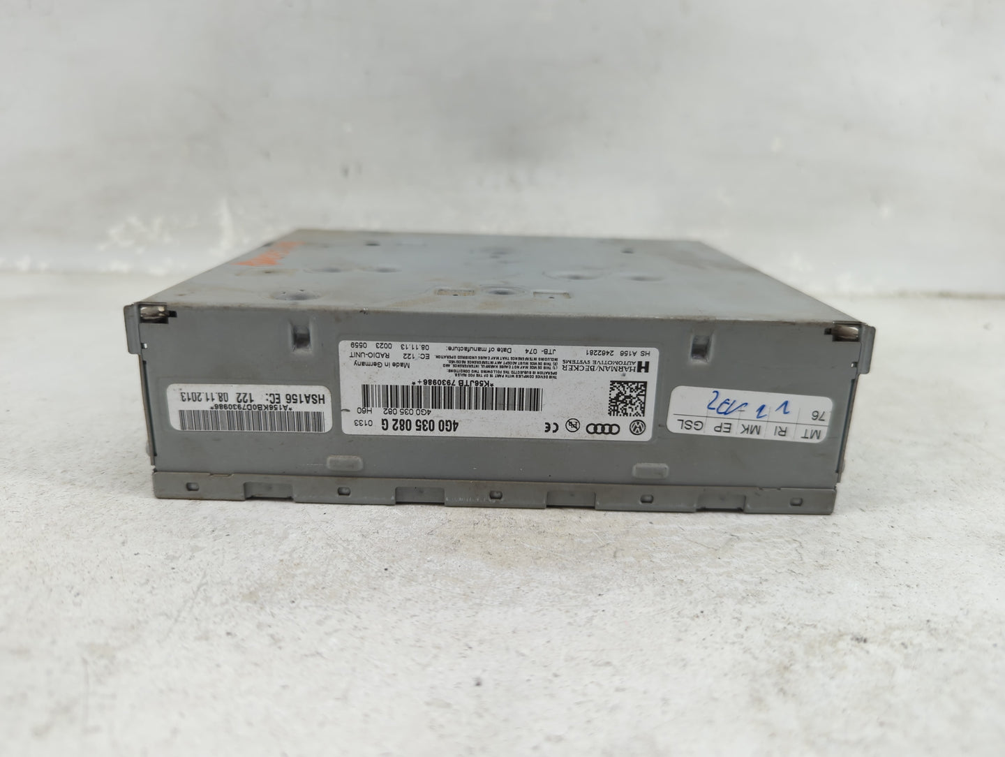 2012-2015 Audi A6 Radio AM FM Cd Player Receiver Replacement P/N:4G0035082G 4G0035082 Fits OEM Used Auto Parts - Oemusedauto