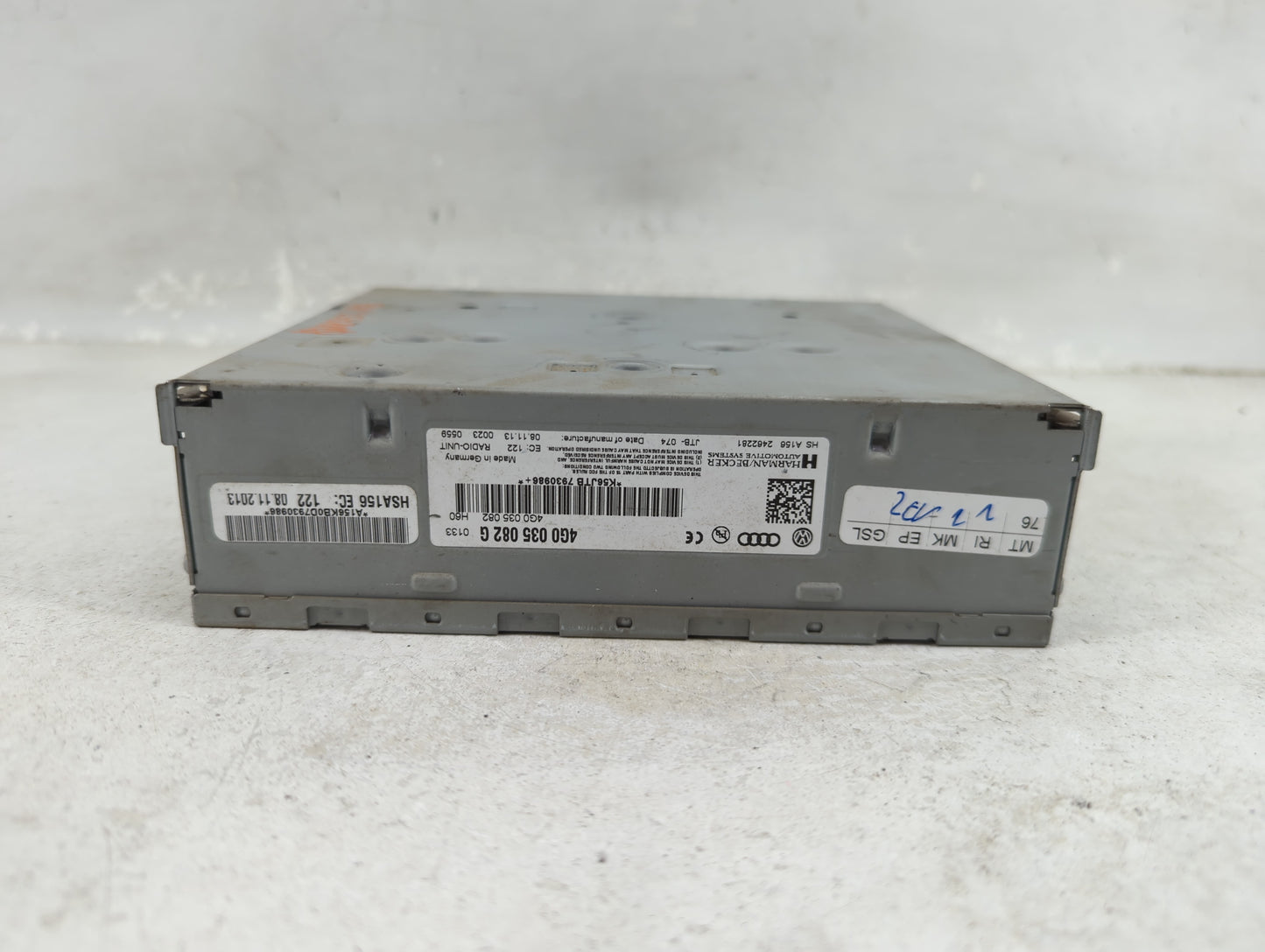 2012-2015 Audi A6 Radio AM FM Cd Player Receiver Replacement P/N:4G0035082G 4G0035082 Fits OEM Used Auto Parts - Oemusedauto