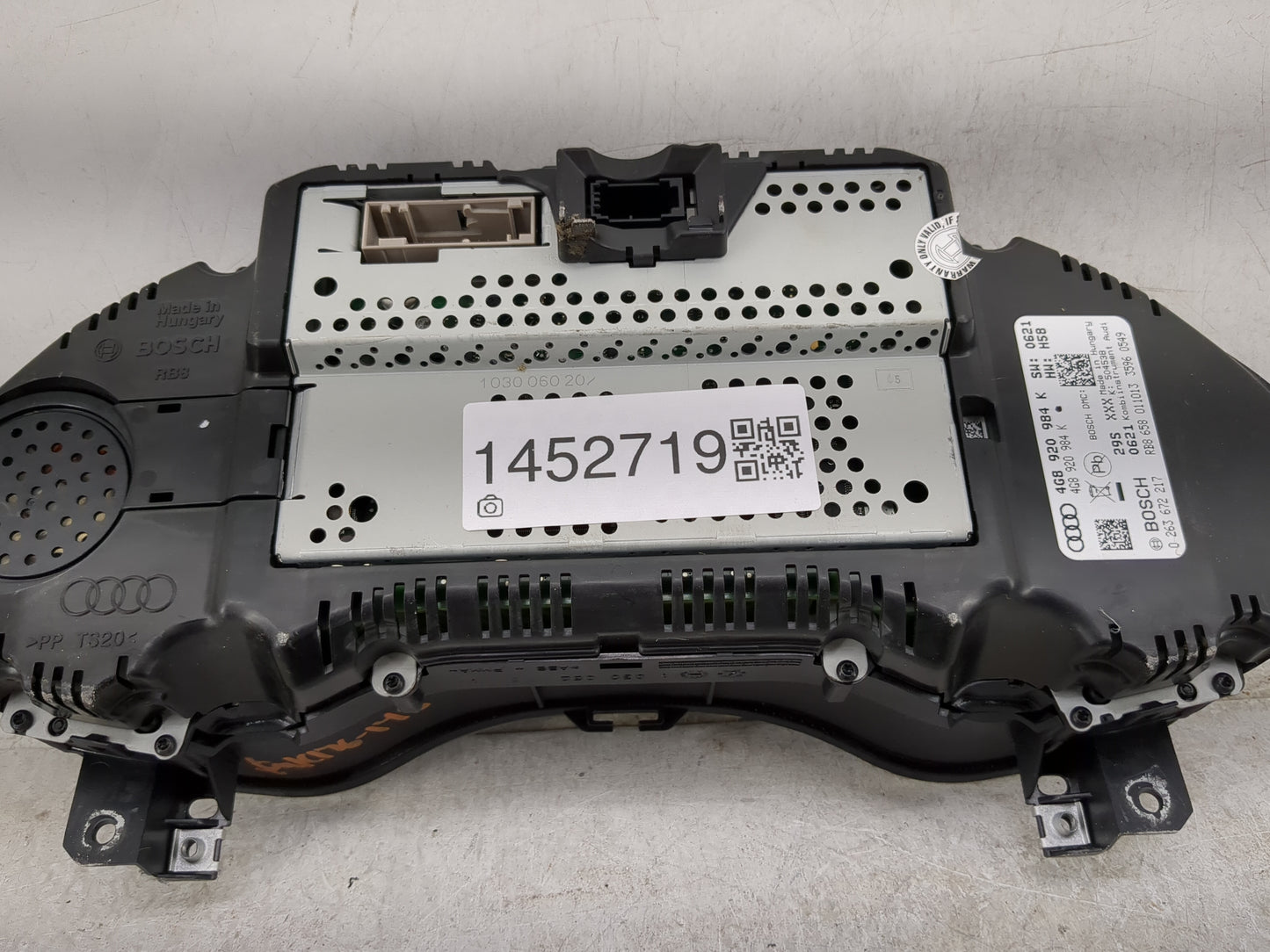 2014-2015 Audi A6 Instrument Cluster Speedometer Gauges P/N:4G8920984K 0263672217 Miles:74K Fits Fits 2014 2015 OEM Used Aut