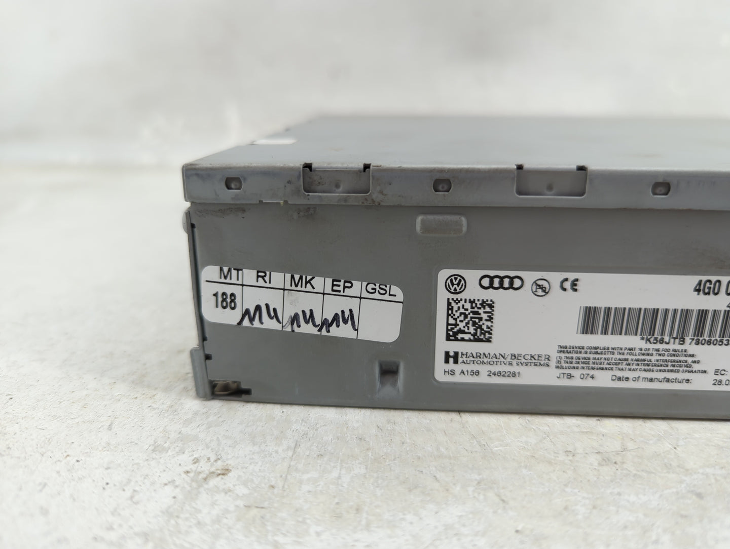 2010-2015 Audi A6 Radio AM FM Cd Player Receiver Replacement P/N:2462281 4G0 035 082 G Fits OEM Used Auto Parts - Oemusedaut