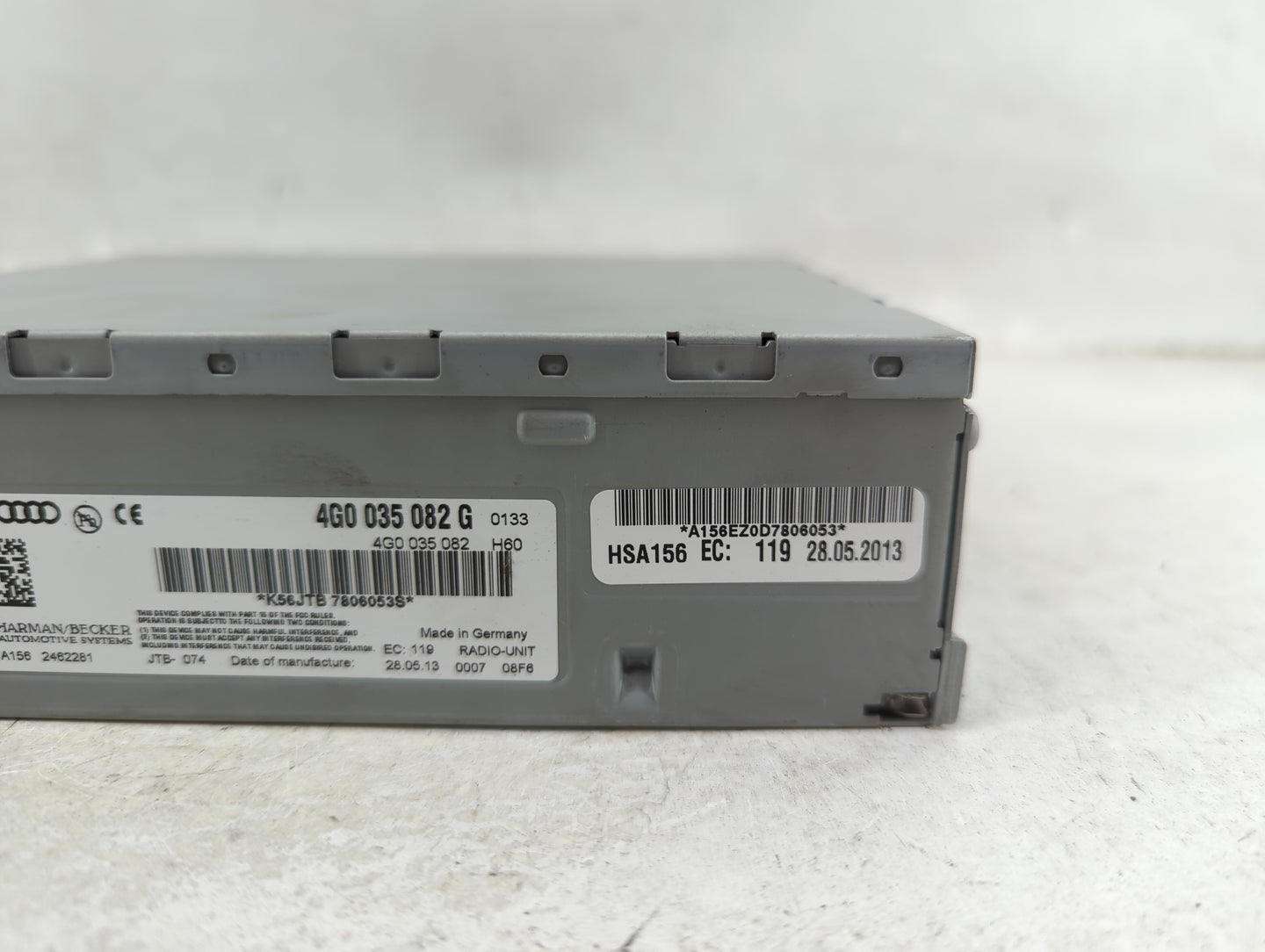 2010-2015 Audi A6 Radio AM FM Cd Player Receiver Replacement P/N:2462281 4G0 035 082 G Fits OEM Used Auto Parts - Oemusedaut