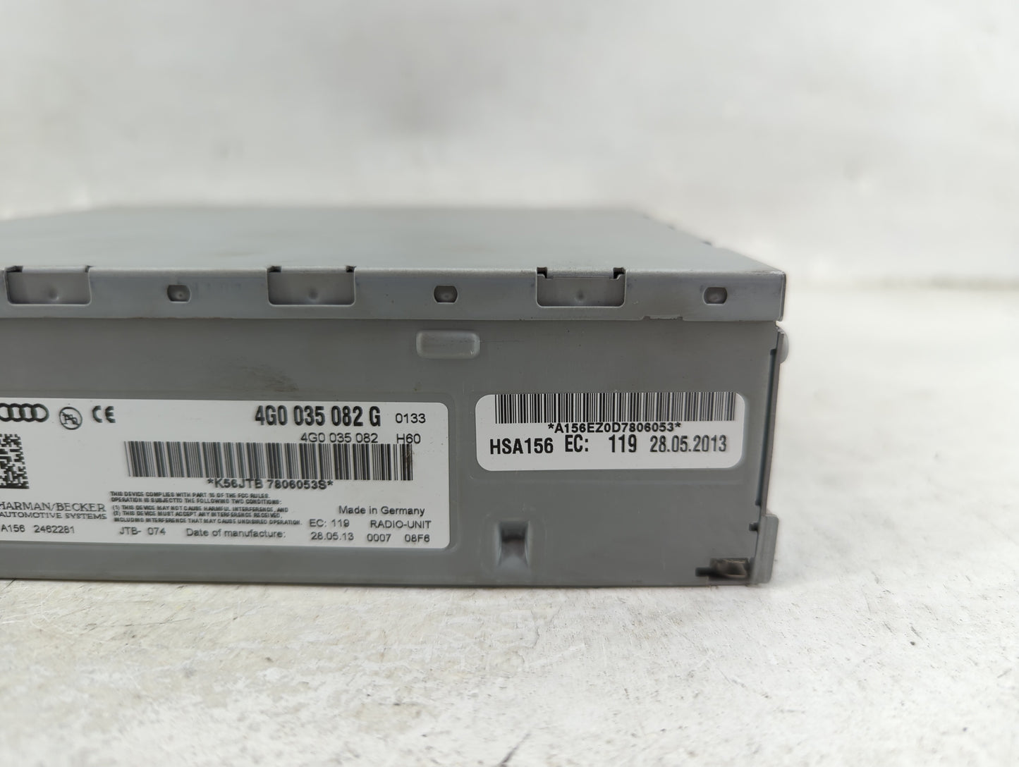 2010-2015 Audi A6 Radio AM FM Cd Player Receiver Replacement P/N:2462281 4G0 035 082 G Fits OEM Used Auto Parts - Oemusedaut