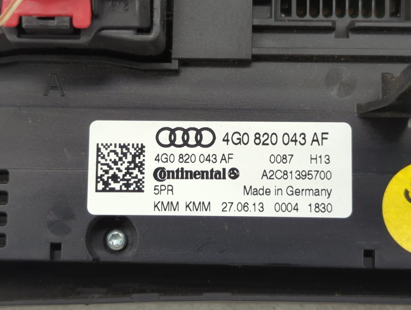 2012-2017 Audi A6 Climate Control Module Temperature AC/Heater Replacement P/N:4G0 820 043 AF Fits OEM Used Auto Parts - Oem