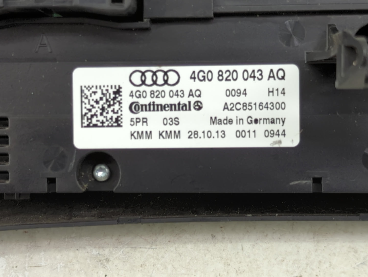 2014-2017 Audi A6 Climate Control Module Temperature AC/Heater Replacement P/N:4G0820043AQ A2C85164300 Fits OEM Used Auto Pa
