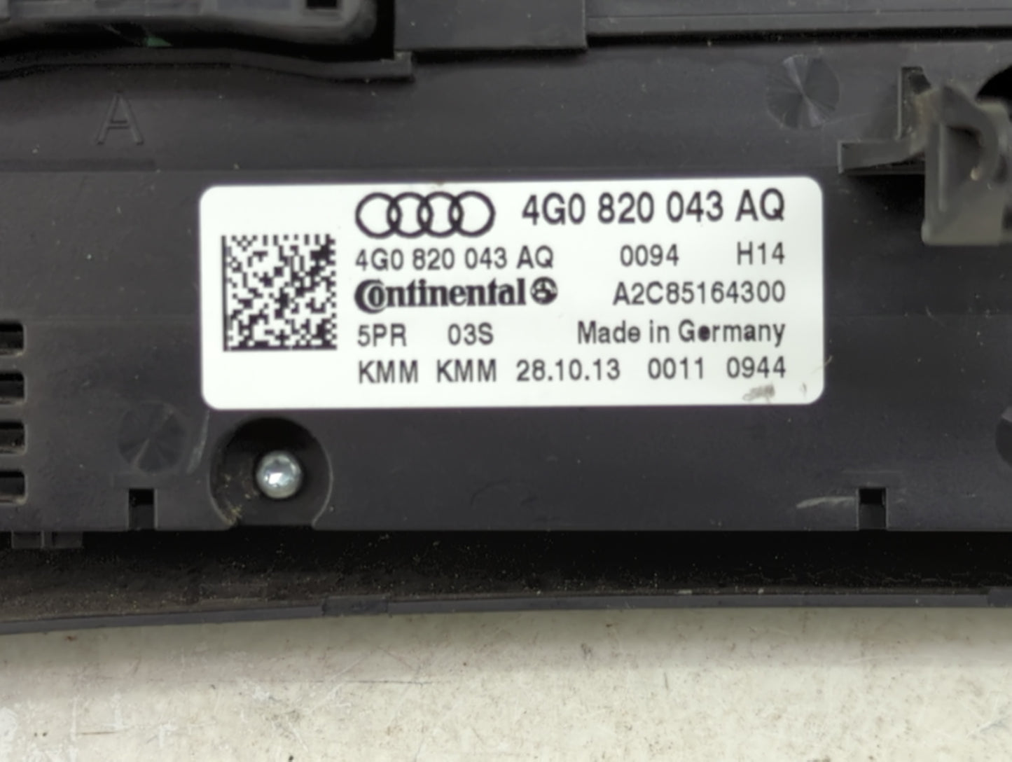 2014-2017 Audi A6 Climate Control Module Temperature AC/Heater Replacement P/N:4G0820043AQ A2C85164300 Fits OEM Used Auto Pa