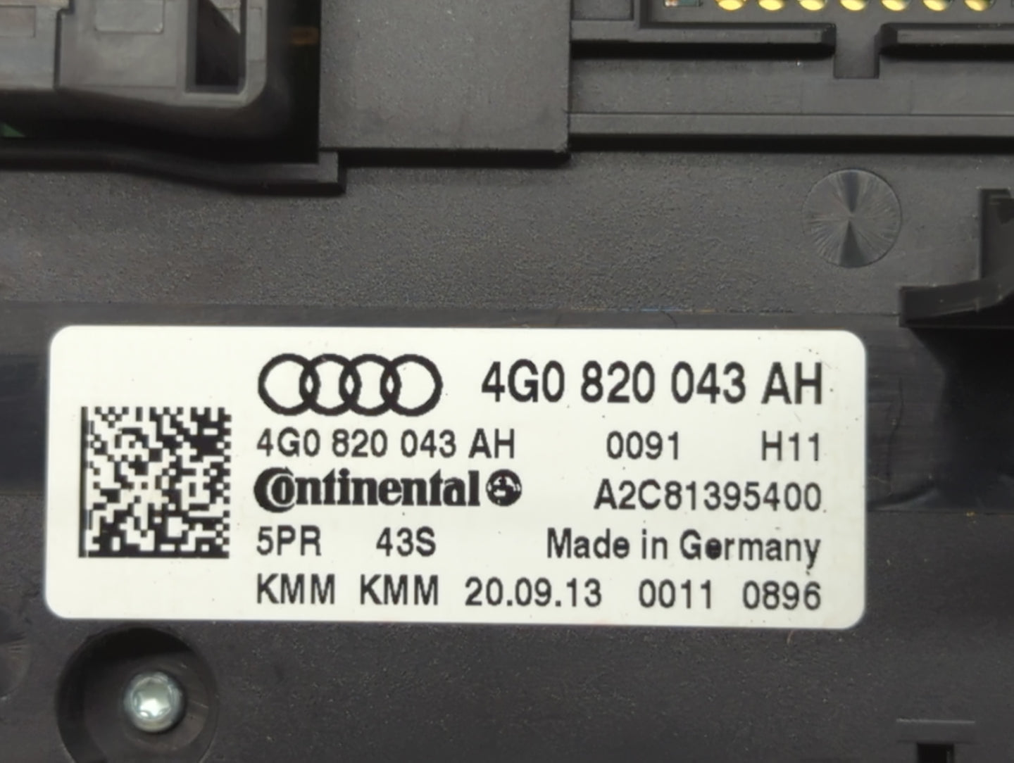 2014-2017 Audi A6 Climate Control Module Temperature AC/Heater Replacement P/N:4G0 820 043 AH Fits OEM Used Auto Parts - Oem