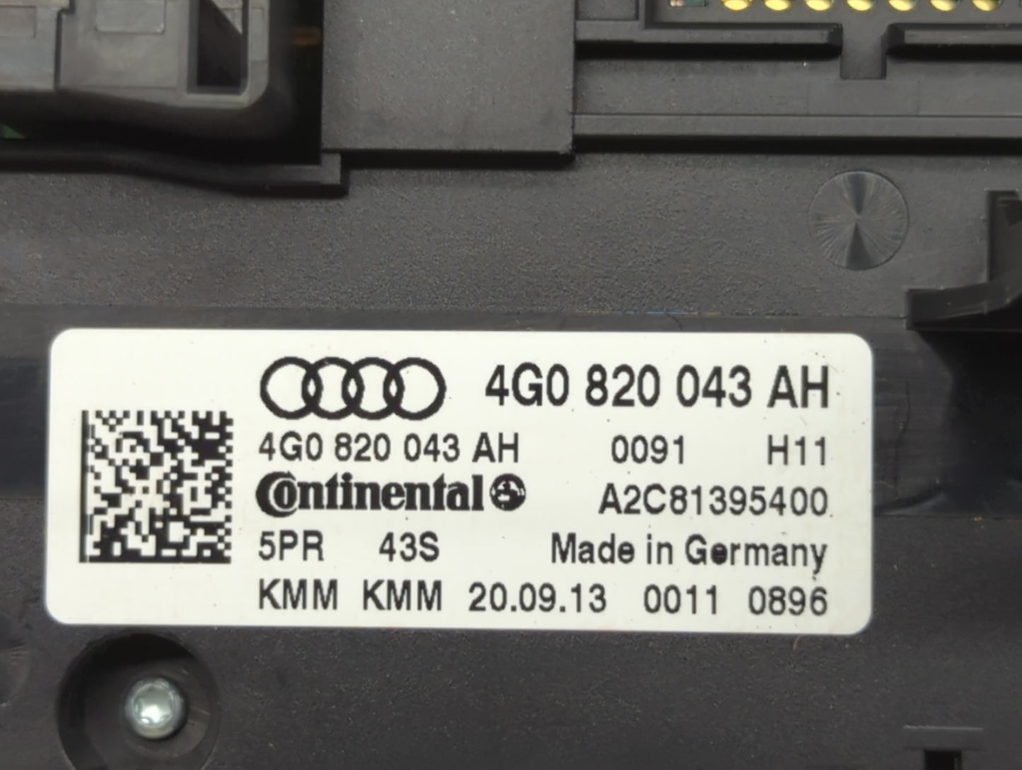 2014-2017 Audi A6 Climate Control Module Temperature AC/Heater Replacement P/N:4G0 820 043 AH Fits OEM Used Auto Parts - Oem