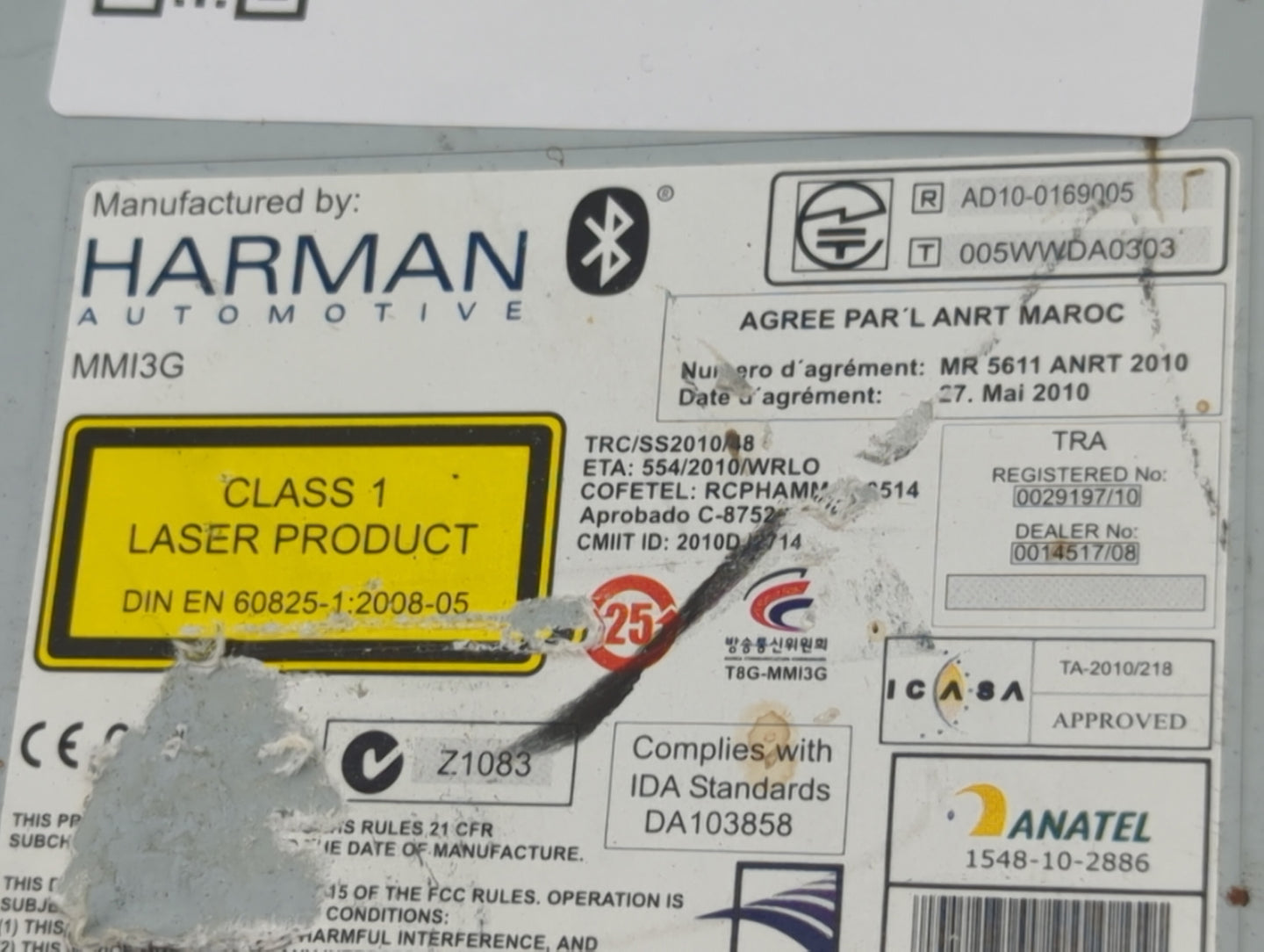 2012-2015 Audi A6 Radio Control Panel 1468620 - Oemusedautoparts1.com