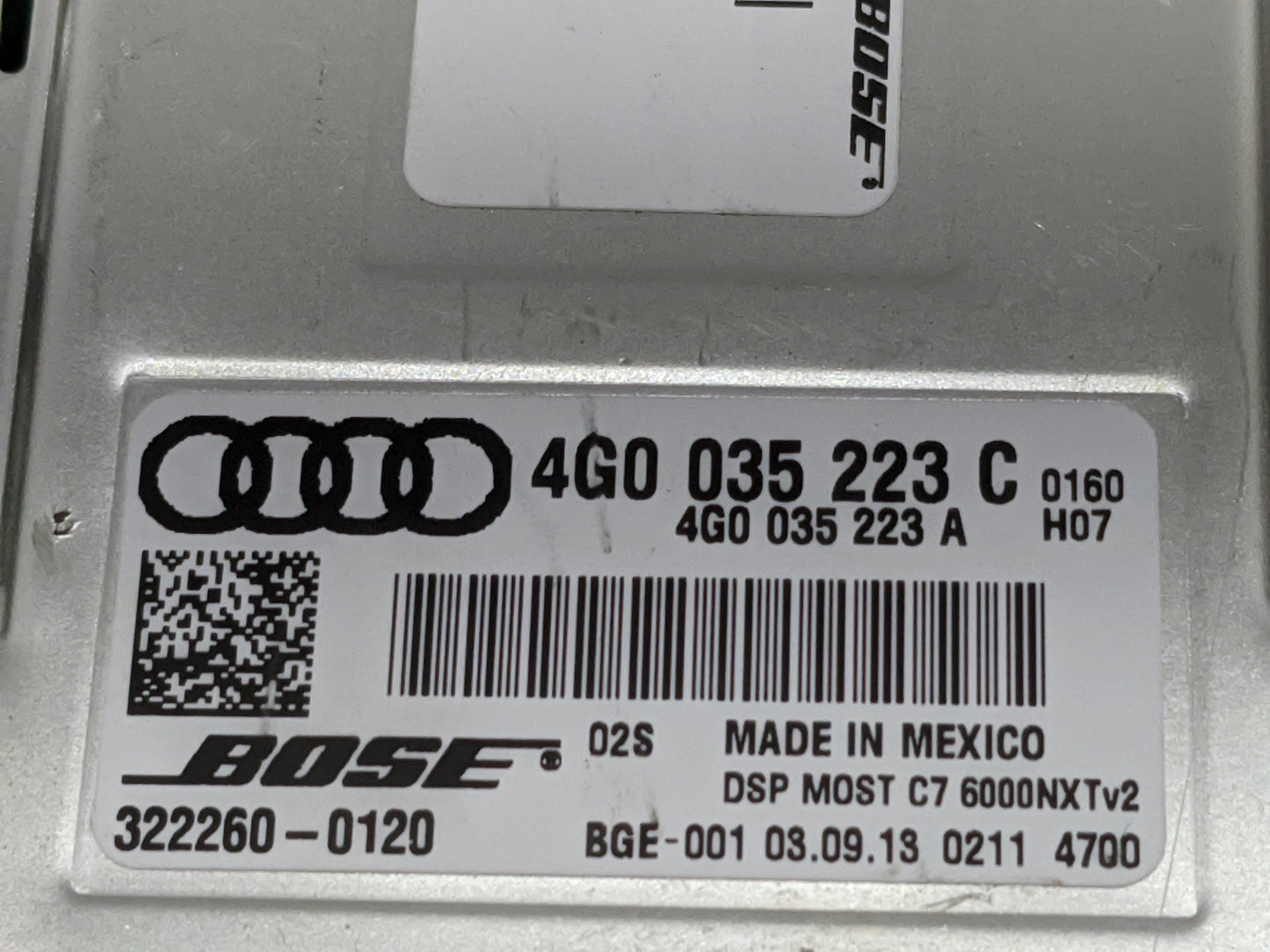 2012-2014 Audi A6 Radio Speaker Amplifier 1478867 - Oemusedautoparts1.com