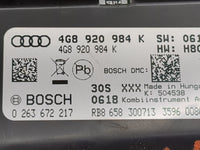 2014-2015 Audi A6 Instrument Cluster Speedometer Gauges P/N:4G8920984K 0263672217 Miles: Fits Fits 2014 2015 OEM Used Auto P