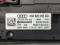 2014-2017 Audi A6 Climate Control Module Temperature AC/Heater Replacement P/N:4G0 820 043 AQ 4G0 820 043 AH Fits OEM Used A