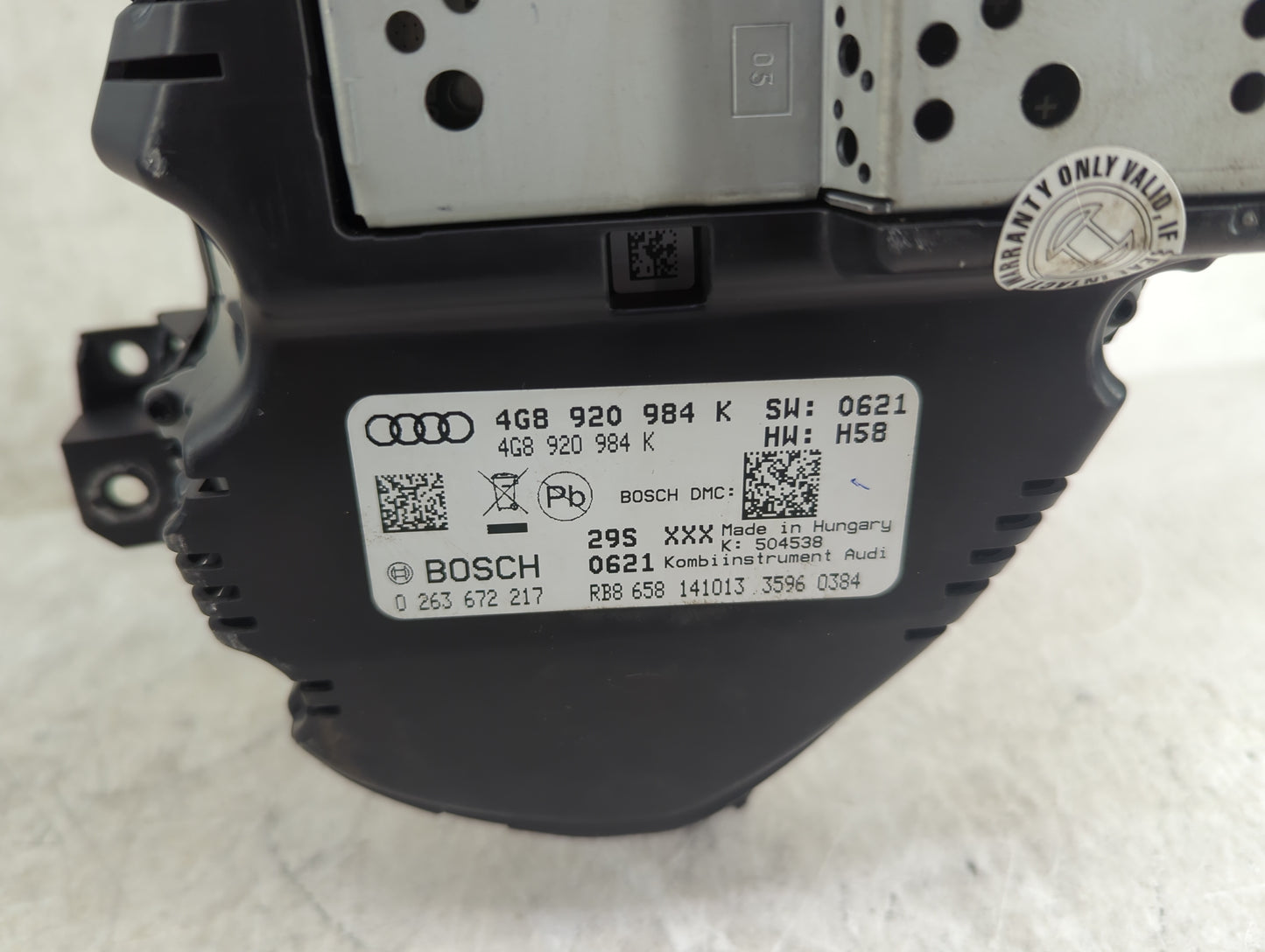 2014-2015 Audi A7 Instrument Cluster Speedometer Gauges P/N:4G8920984K 0263672217 Miles:53K Fits Fits 2014 2015 OEM Used Aut