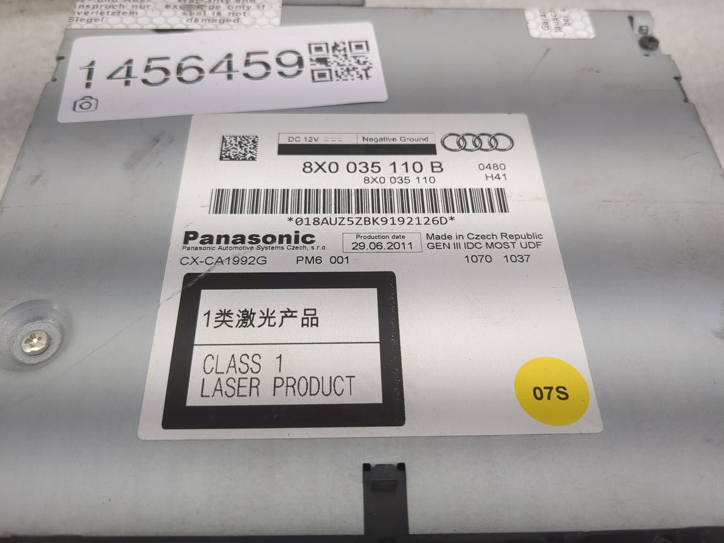 Audi A7 Radio Cd Changer 8x0035110b|8x0035110|cx-ca1992g - Oemusedautoparts1.com