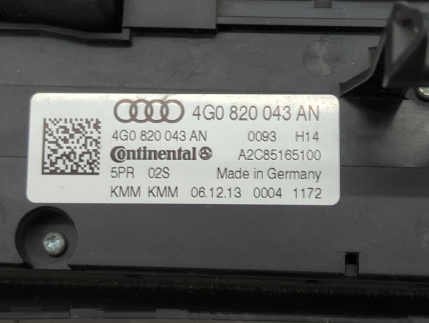 2014-2015 Audi A7 Climate Control Module Temperature AC/Heater Replacement P/N:4G0 820 043 AN Fits Fits 2014 2015 2016 2017 