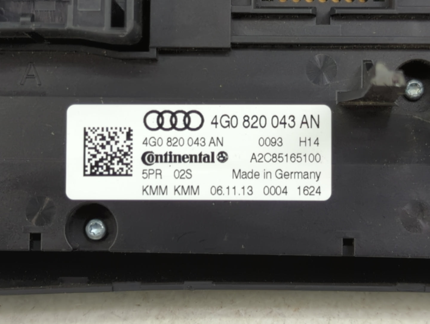 2014-2015 Audi A7 Climate Control Module Temperature AC/Heater Replacement P/N:4G0820043AN A2C85165100 Fits OEM Used Auto Pa