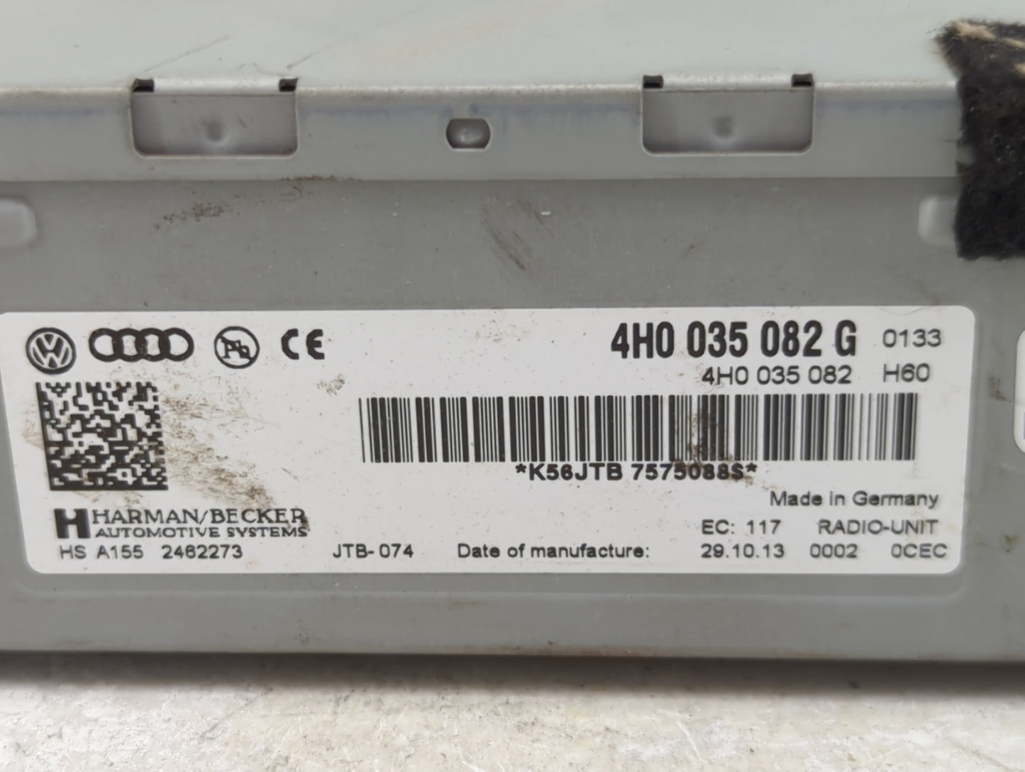 2011-2018 Audi A8 Radio AM FM Cd Player Receiver Replacement P/N:4H0035082G 4H0035082 Fits OEM Used Auto Parts - Oemusedauto