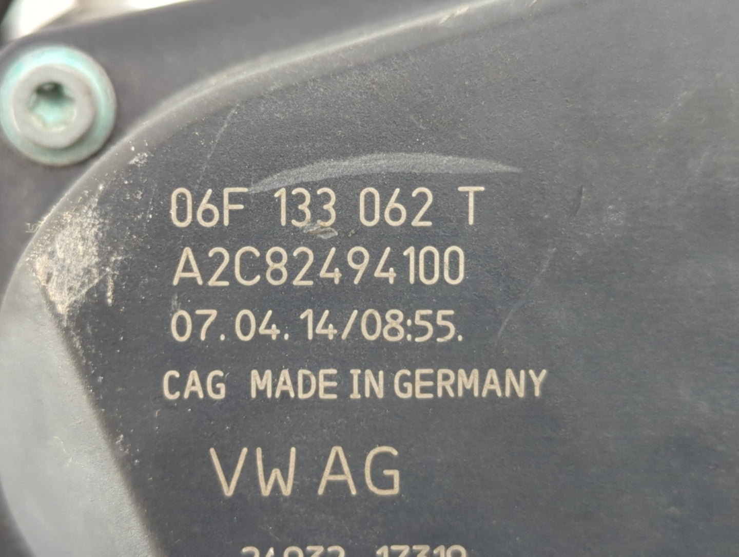 2013-2016 Audi Allroad Throttle Body P/N:06F 133 062 T Fits OEM Used Auto Parts - Oemusedautoparts1.com