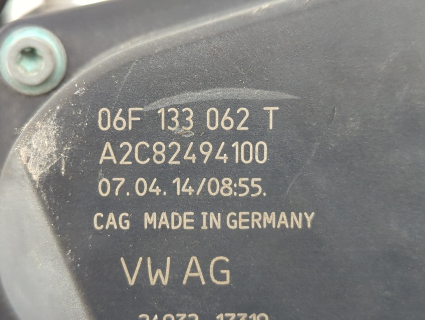 2013-2016 Audi Allroad Throttle Body P/N:06F 133 062 T Fits OEM Used Auto Parts - Oemusedautoparts1.com