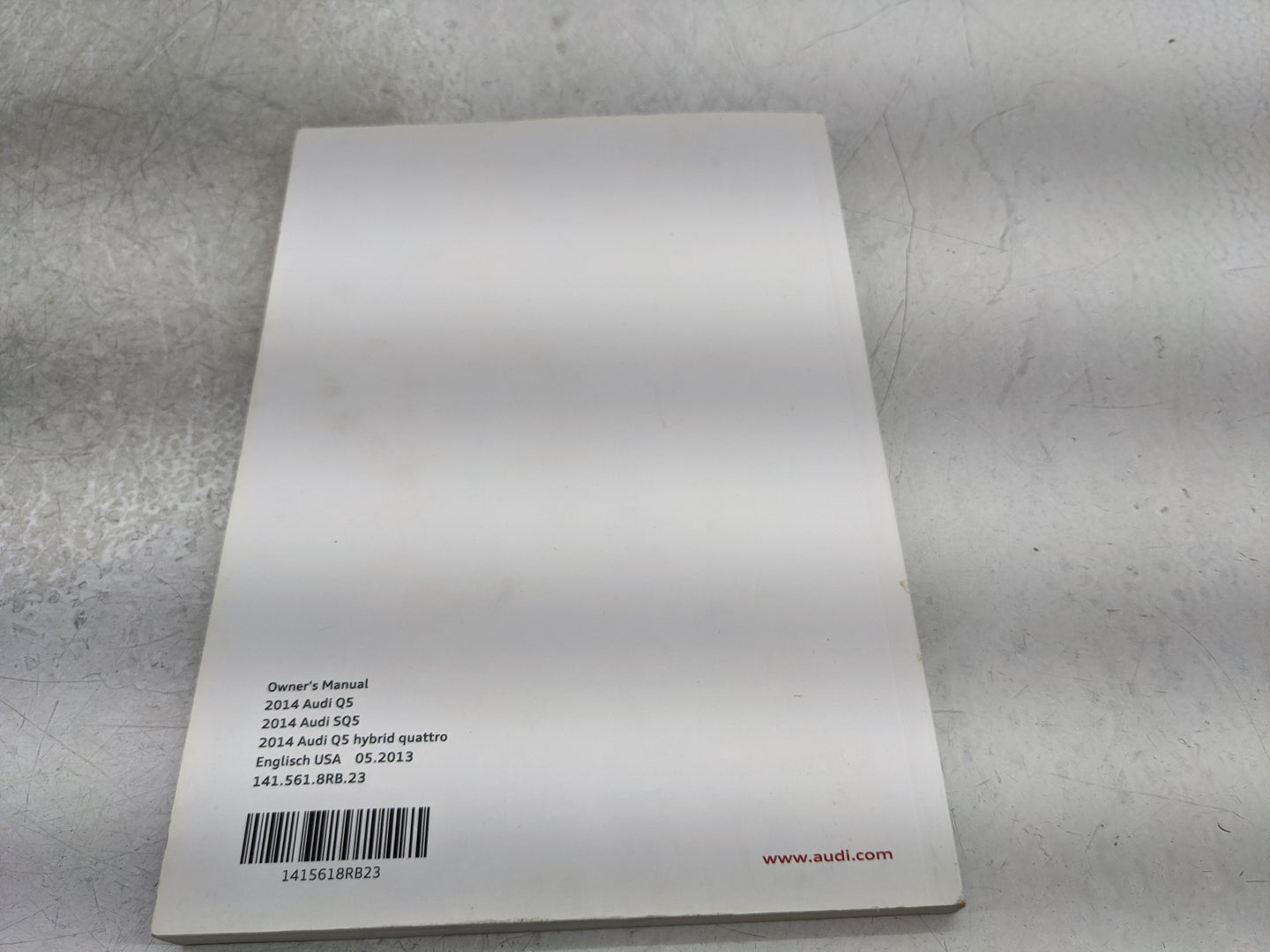 2014 Audi Q5 Owners Manual Book Guide OEM Used Auto Parts - Oemusedautoparts1.com