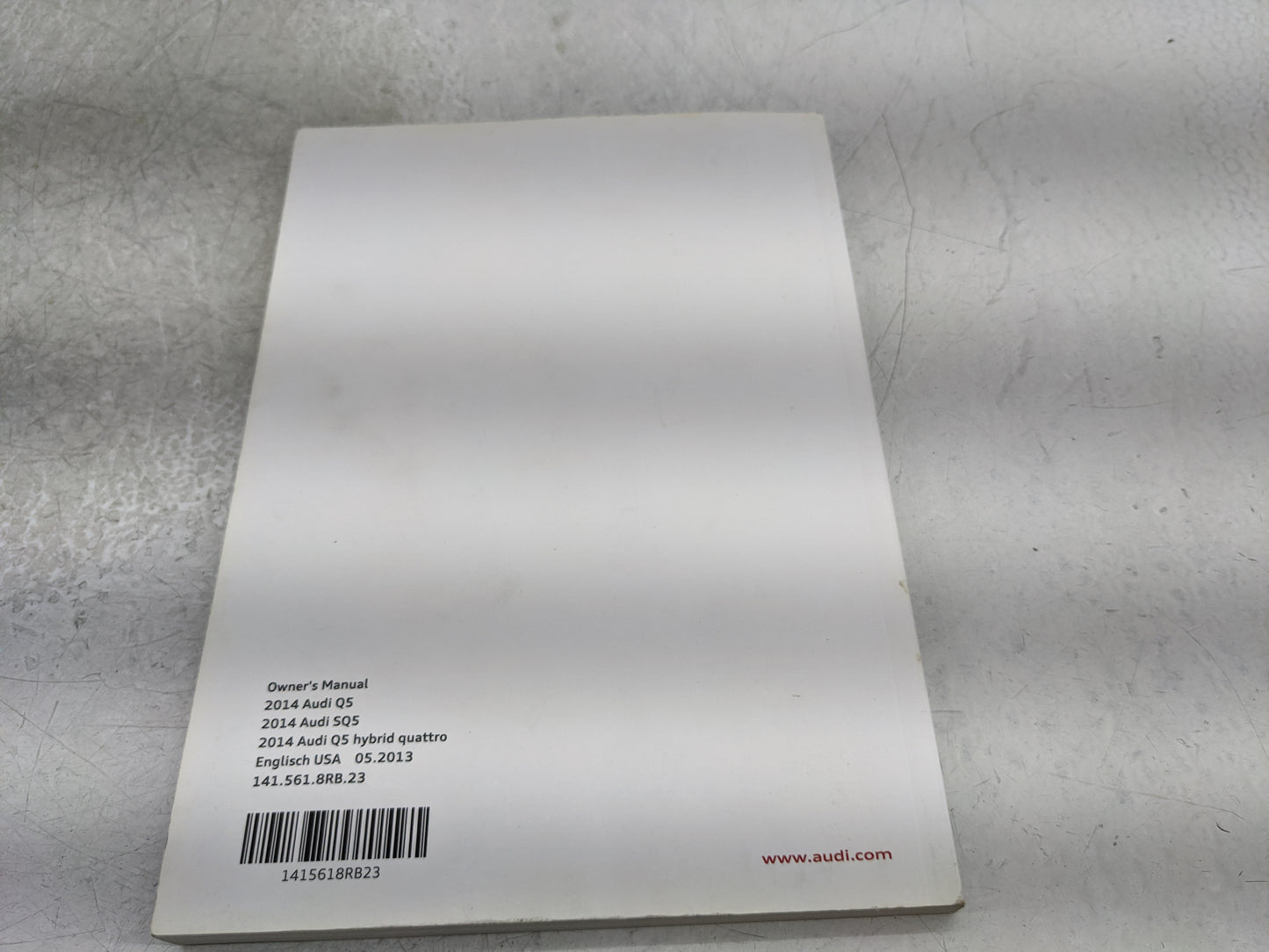 2014 Audi Q5 Owners Manual Book Guide OEM Used Auto Parts - Oemusedautoparts1.com