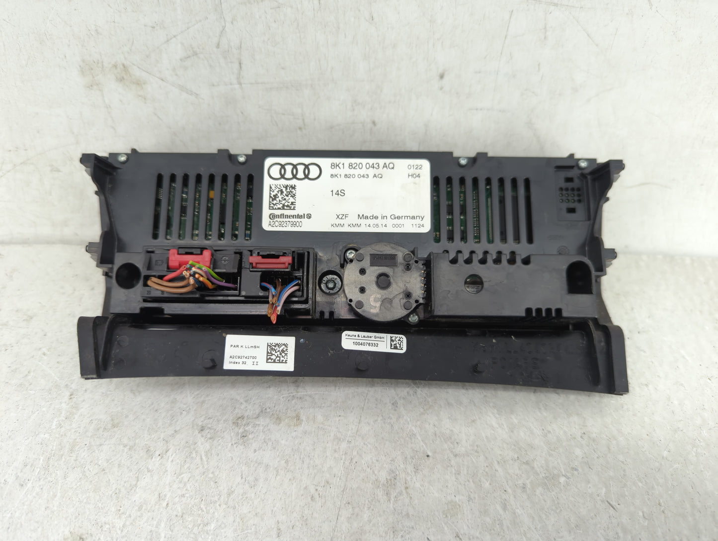 2013-2017 Audi Q5 Climate Control Module Temperature AC/Heater Replacement P/N:8K1 820 043 AQ Fits Fits 2013 2014 2015 2016 