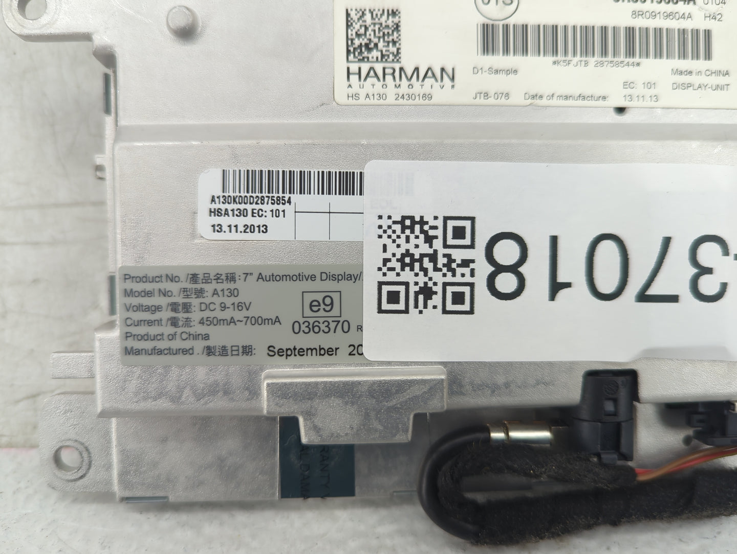 2014 Audi Q5 Information Display Screen Black - Oemusedautoparts1.com