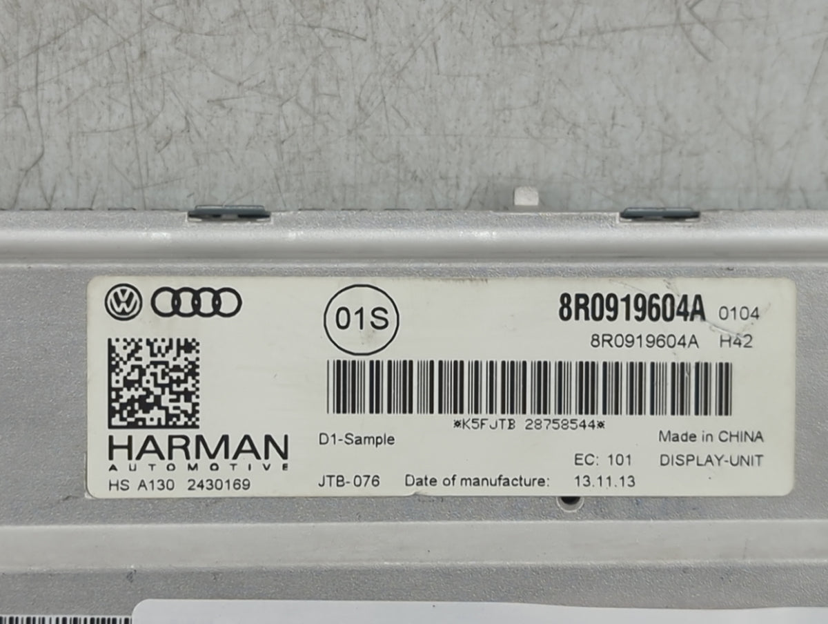 2013-2017 Audi Q5 Information Radio Display Screen Black - Oemusedautoparts1.com