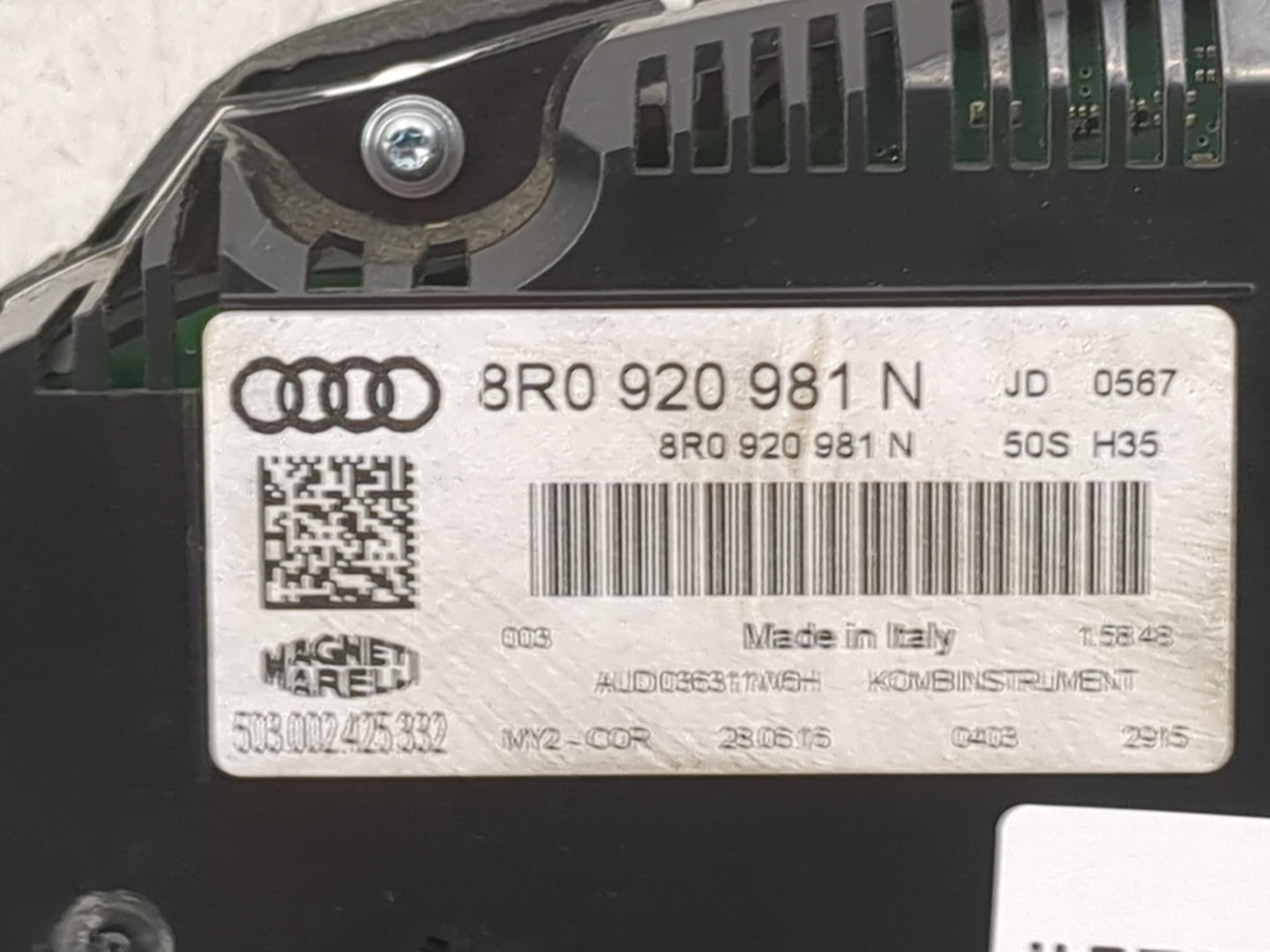 2013-2017 Audi Q5 Instrument Cluster Speedometer Gauges P/N:8R0920981N 503.002.425.331 Miles: Fits Fits 2013 2014 2015 2016 