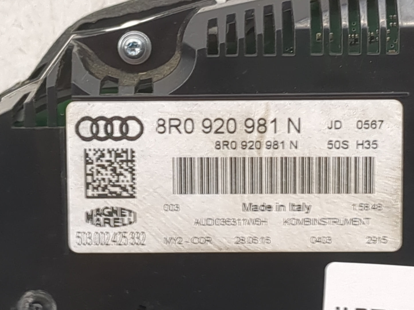 2013-2017 Audi Q5 Instrument Cluster Speedometer Gauges P/N:8R0920981N 503.002.425.331 Miles: Fits Fits 2013 2014 2015 2016 