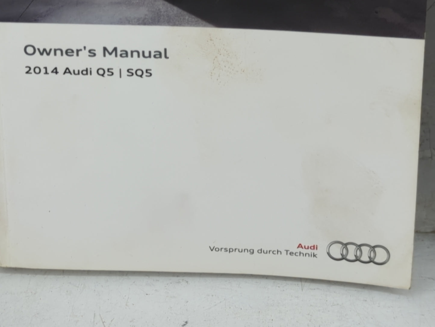 2014 Audi Q5 Owners Manual Book Guide P/N:142.561.8RB.23 1425618RB23 OEM Used Auto Parts - Oemusedautoparts1.com