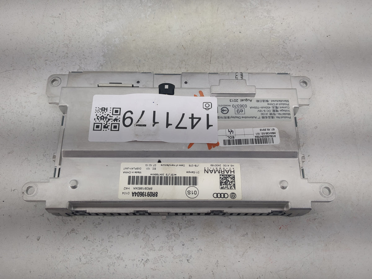 2013-2017 Audi Q5 Information Radio Display Screen 1471179 - Oemusedautoparts1.com